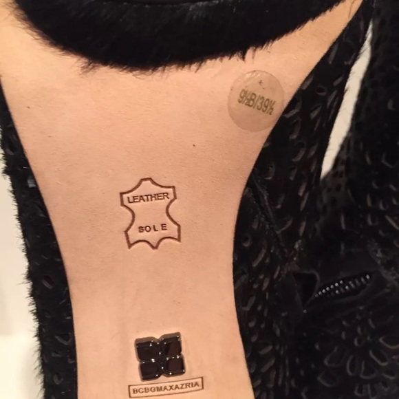 BCBGmaxazria Ven fur ankle boots black 9.5, 10 - Picture 12 of 13